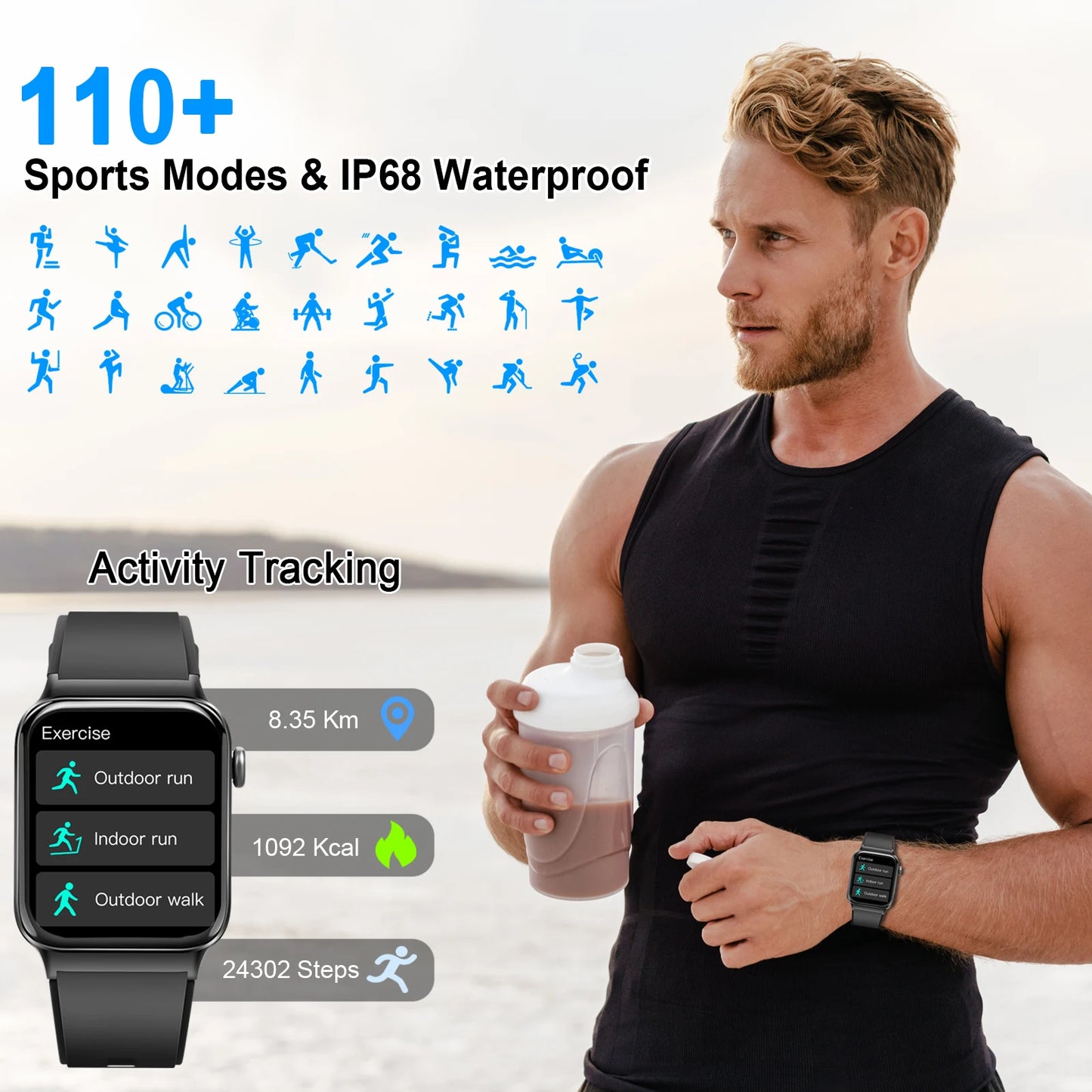 Calling Fitness Touch Smart Watch