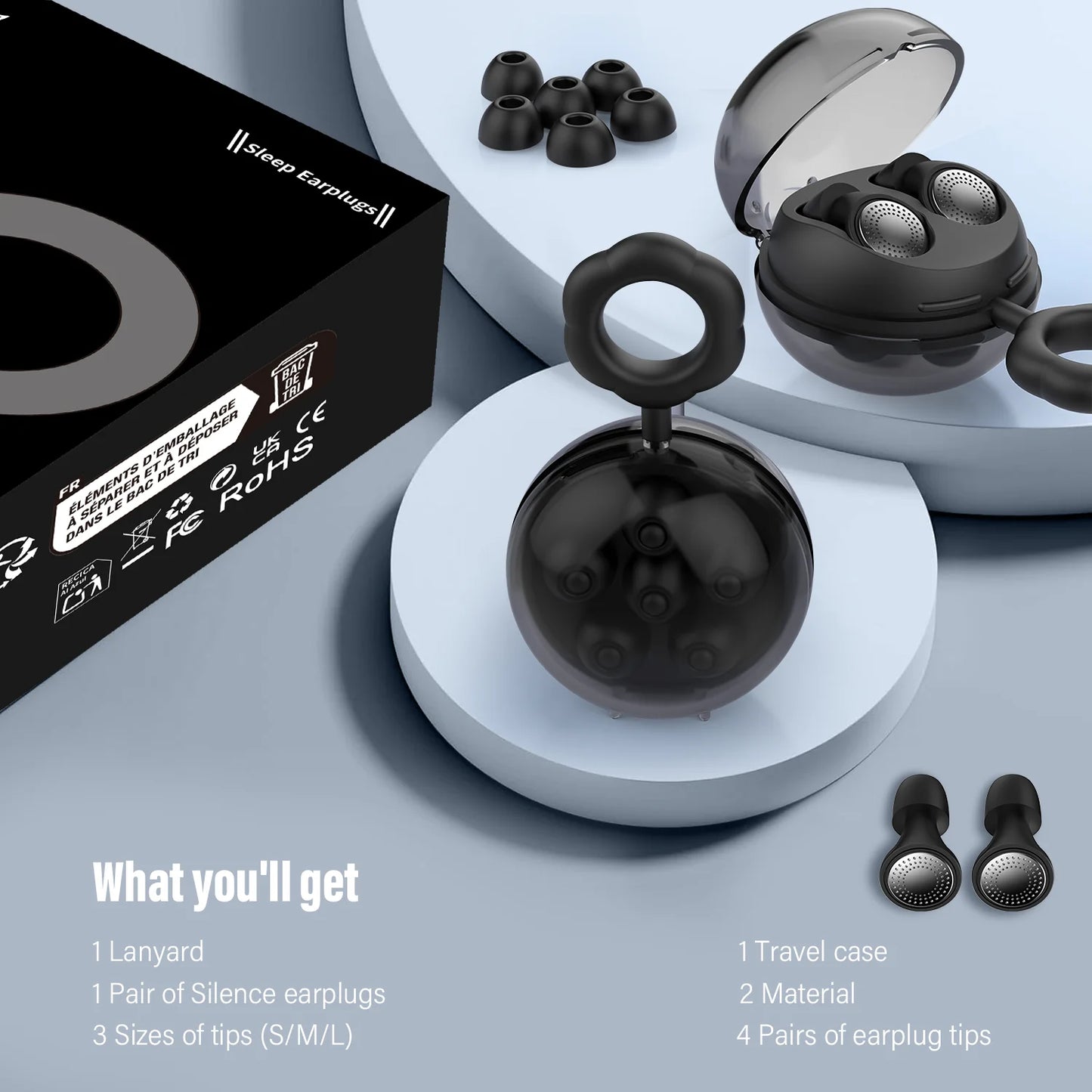 Reusable Soundproof Sleeping Ear Plugs