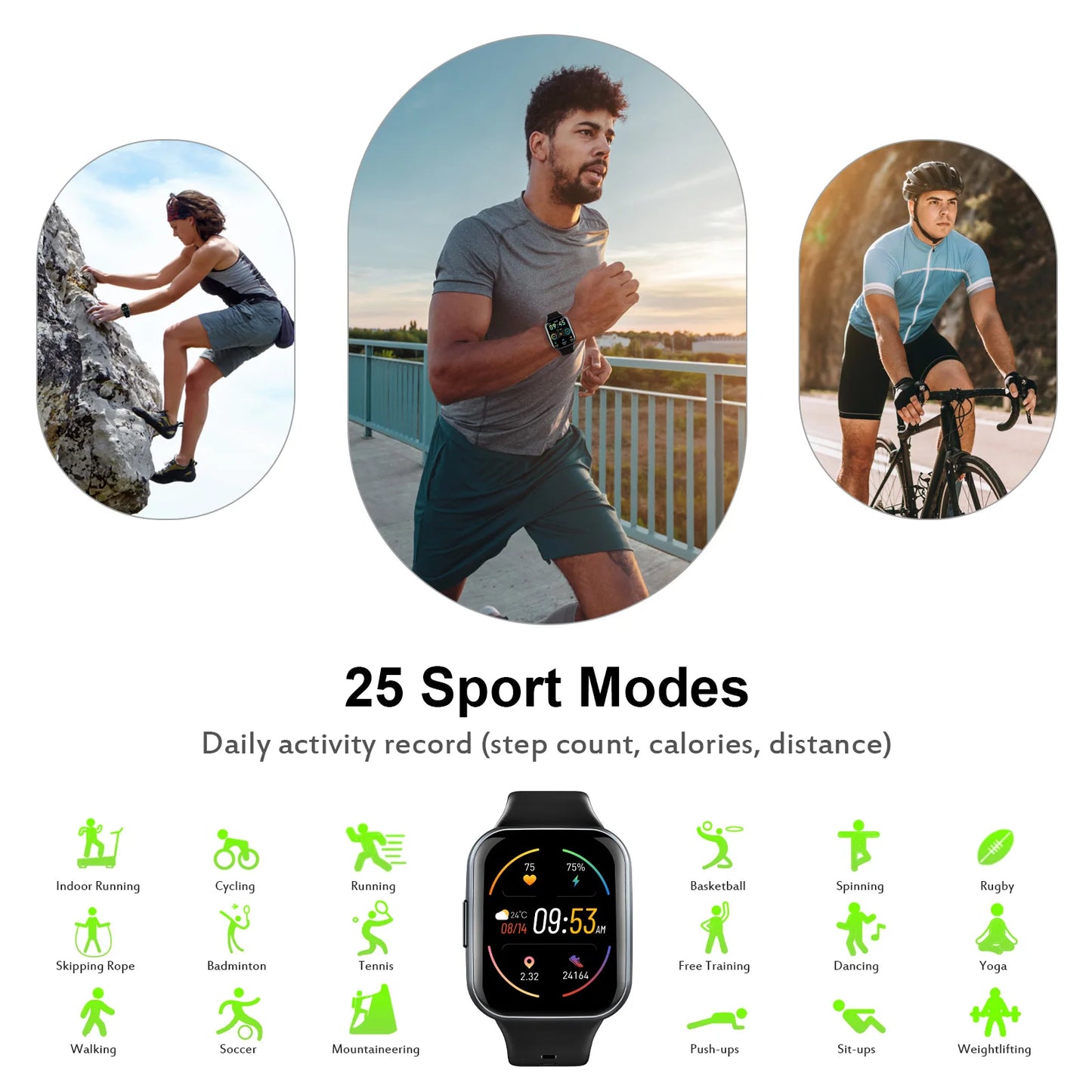 HD Fitness Touch Smart Watch