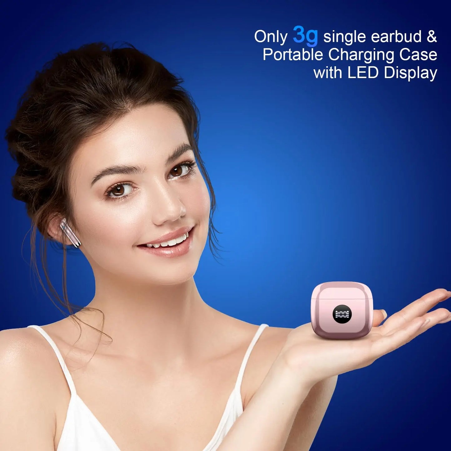 Wireless LED Display In-Ear Earbuds