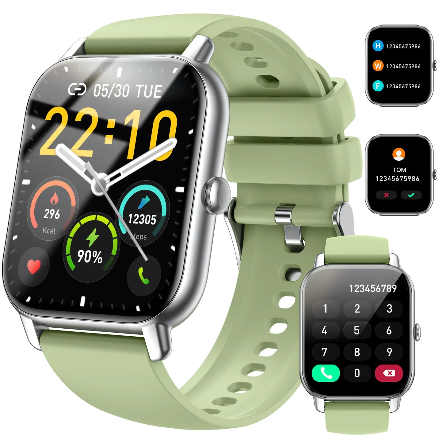 Smart Watch, 1.85" Smartwatch for  IP68 Waterproof, 110+ Sport Modes, Fitness Activity Tracker, Heart Rate Sleep Monitor.