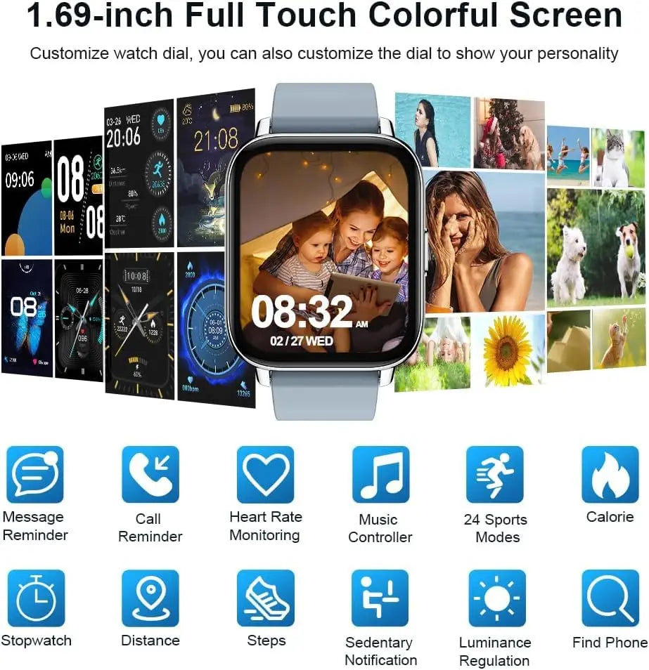 Touch Fitness Tracker Smart Watch