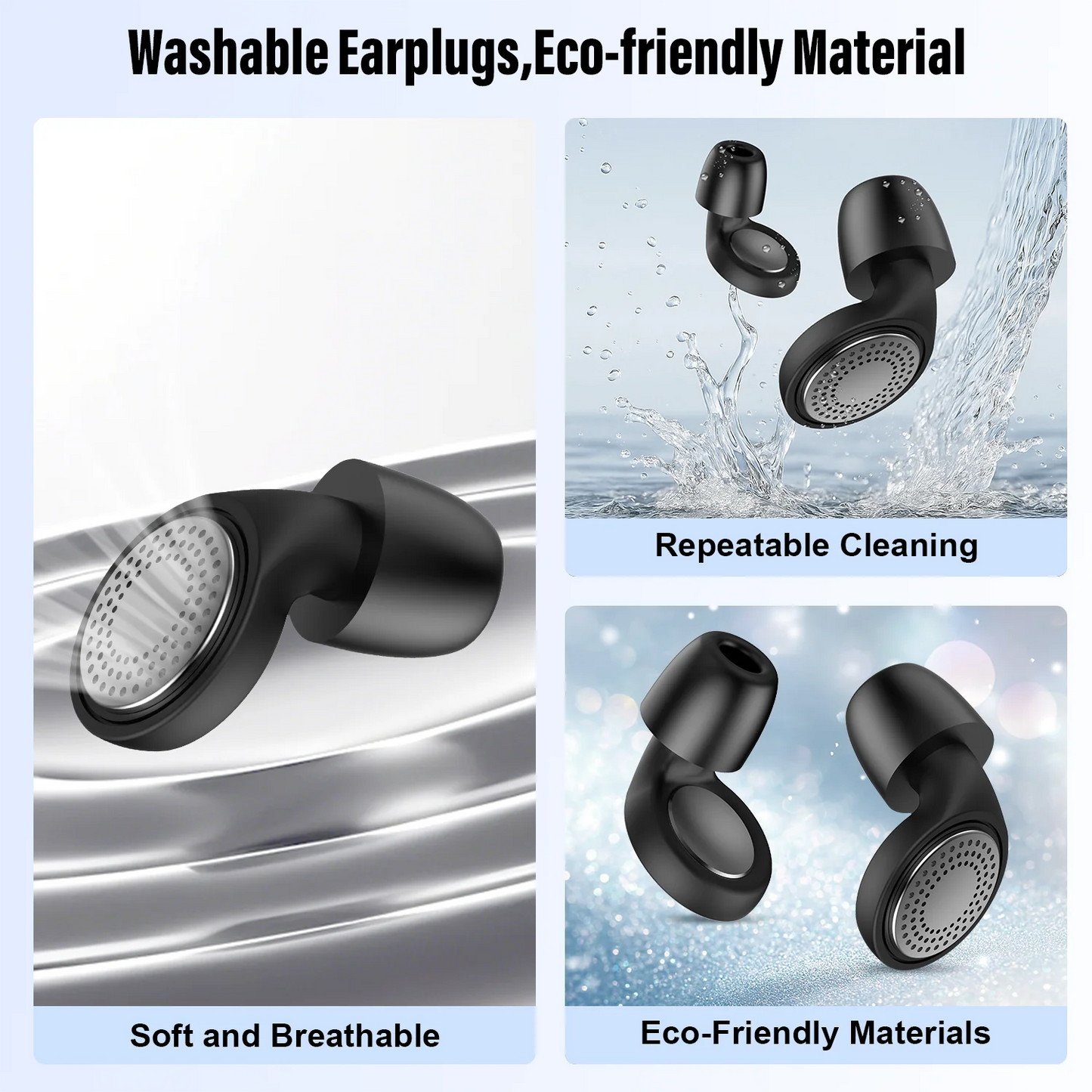 Reusable Soundproof Sleeping Ear Plugs