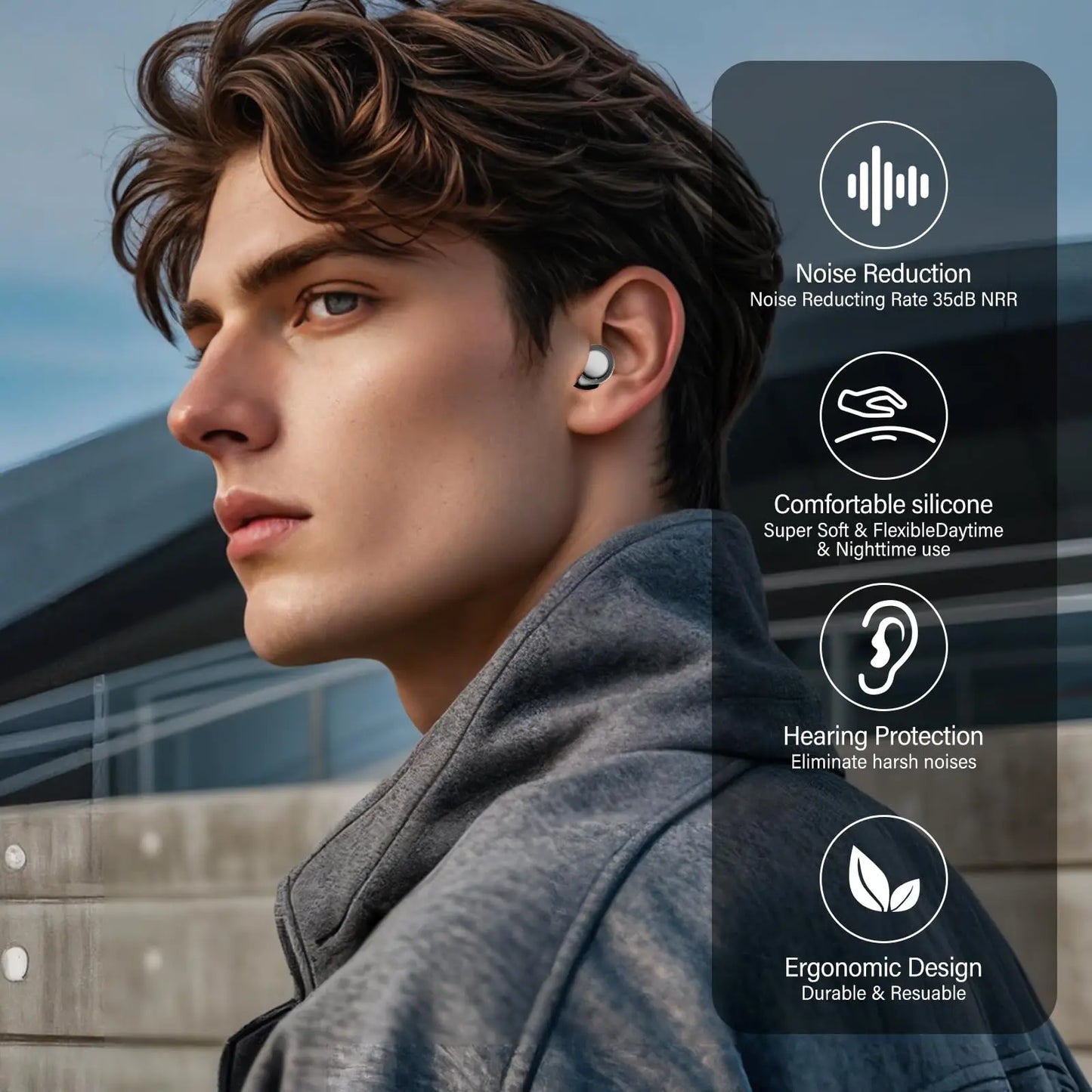 Silicone Noise Reduction Ear Plugs