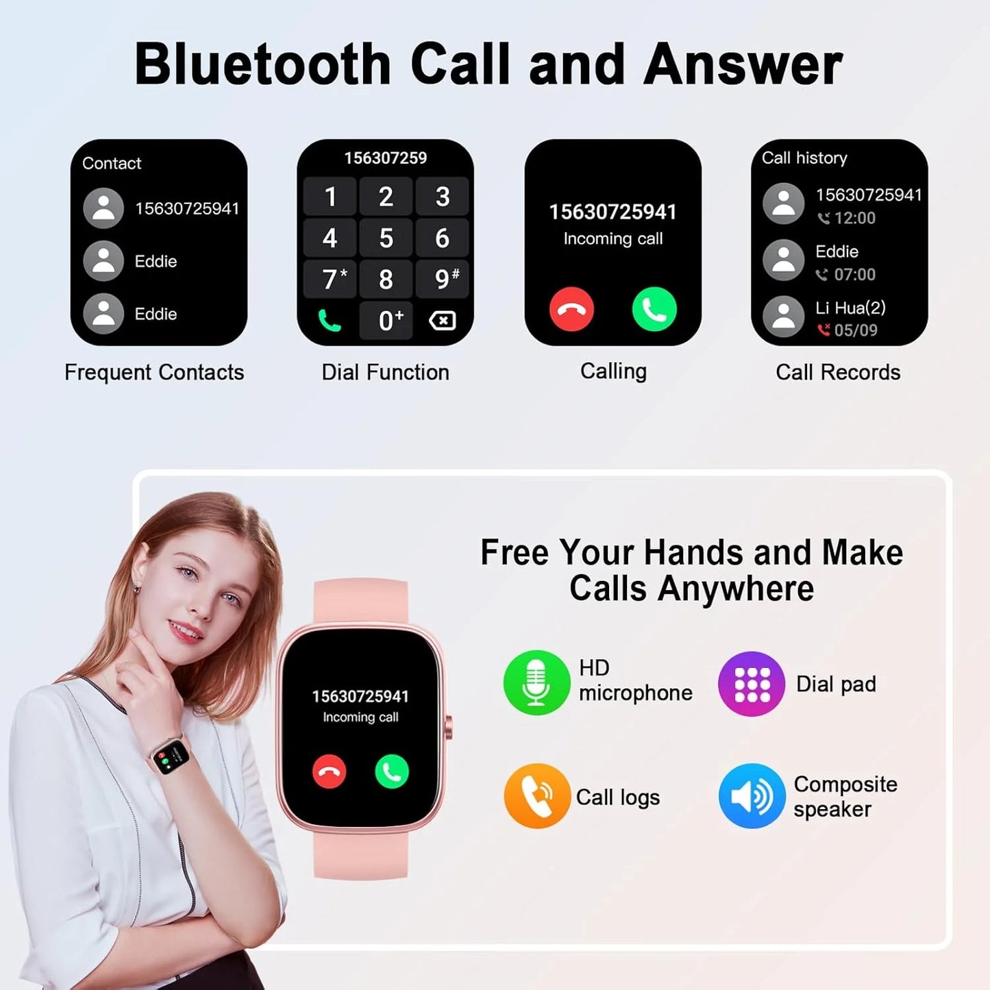 HD Calling Fitness Smart Watch