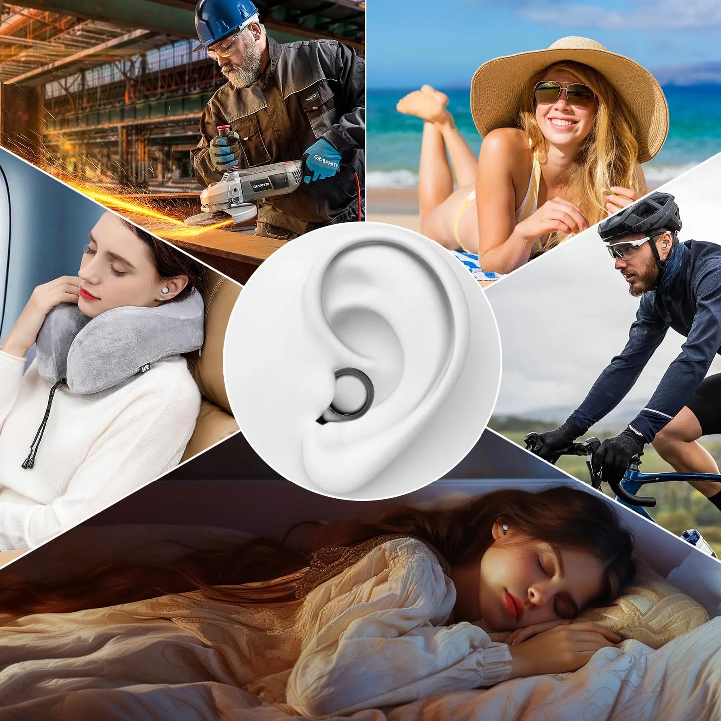 Silicone Noise Reduction Ear Plugs