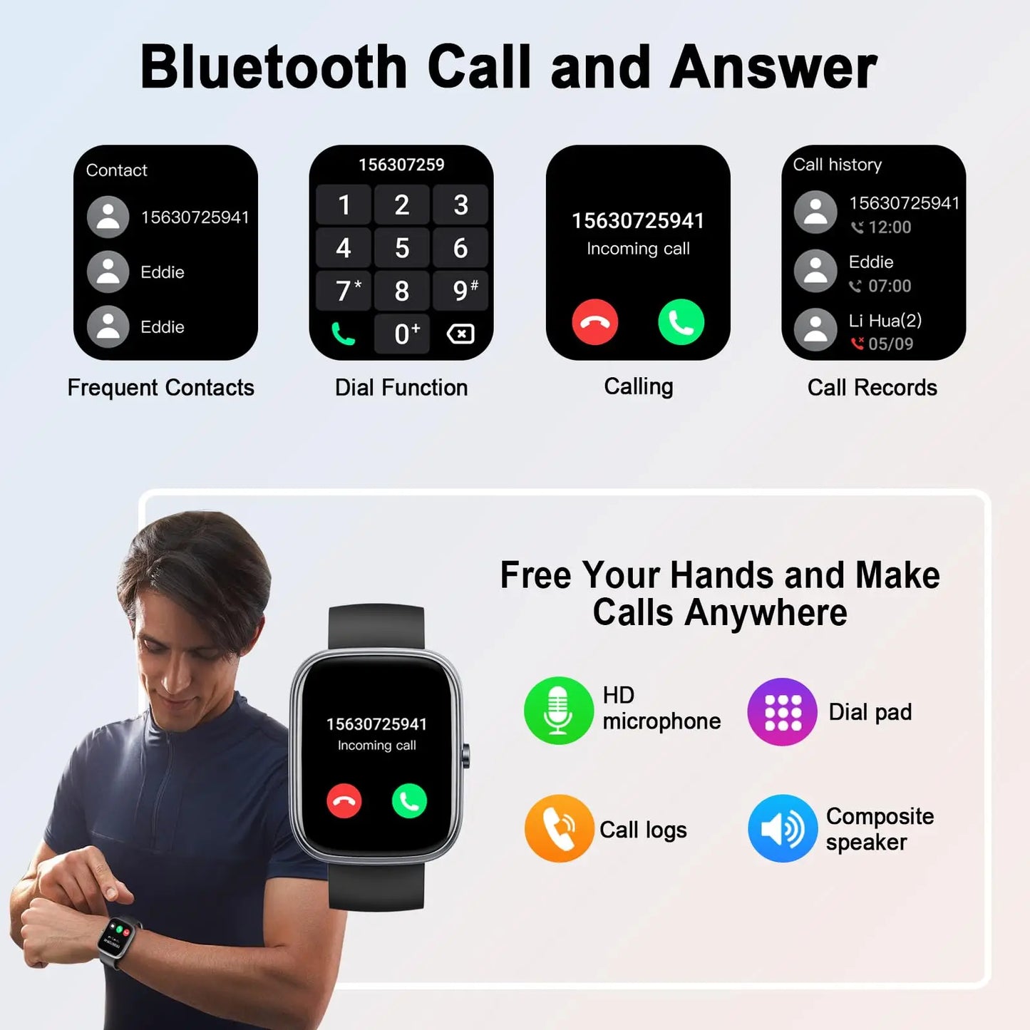 HD Calling Fitness Smart Watch